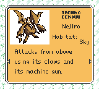 Telefang Field Guide but the evolution indicator's been changed